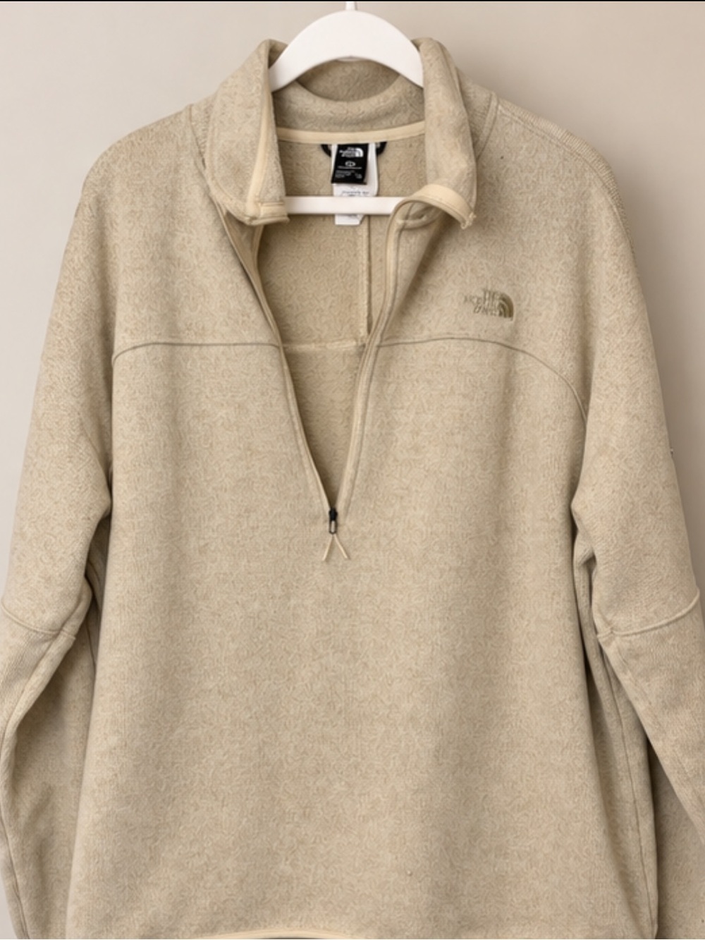 The North Face Men’s Beige Half-Zip Fleece Pullover